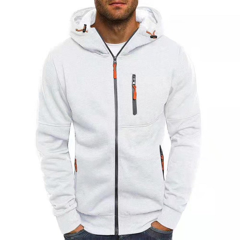 Hooded Full Zip Jacket for Men - Zip Pockets - Image 13