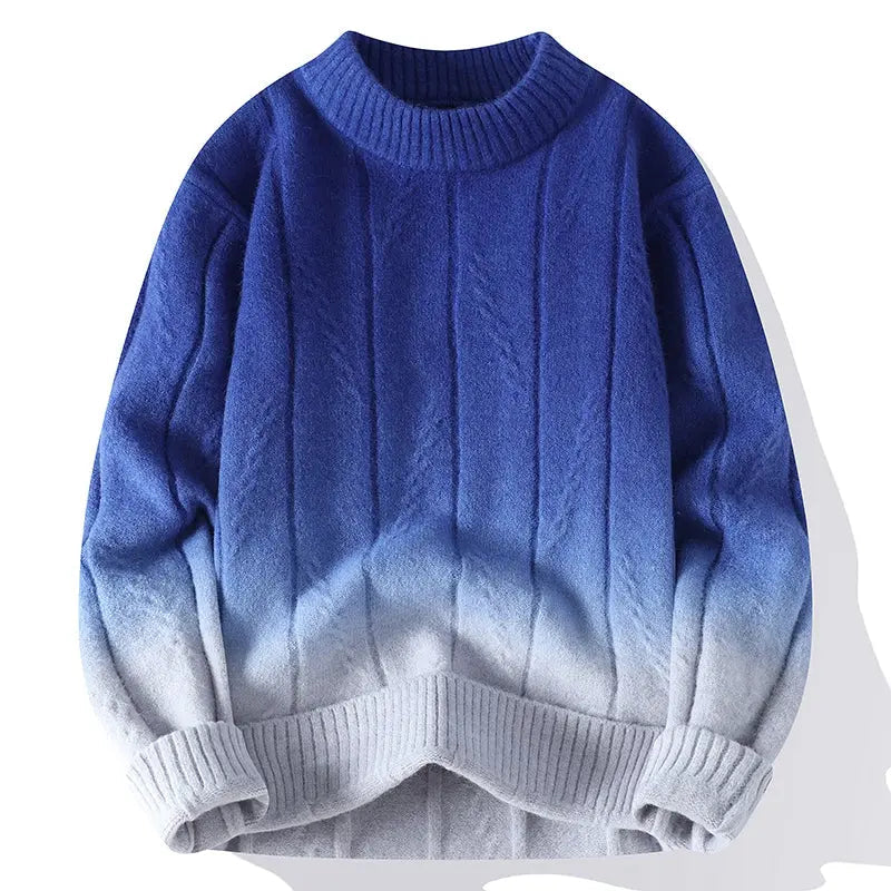 Ombre Sweater for Men - Ribbed Knit - Image 4