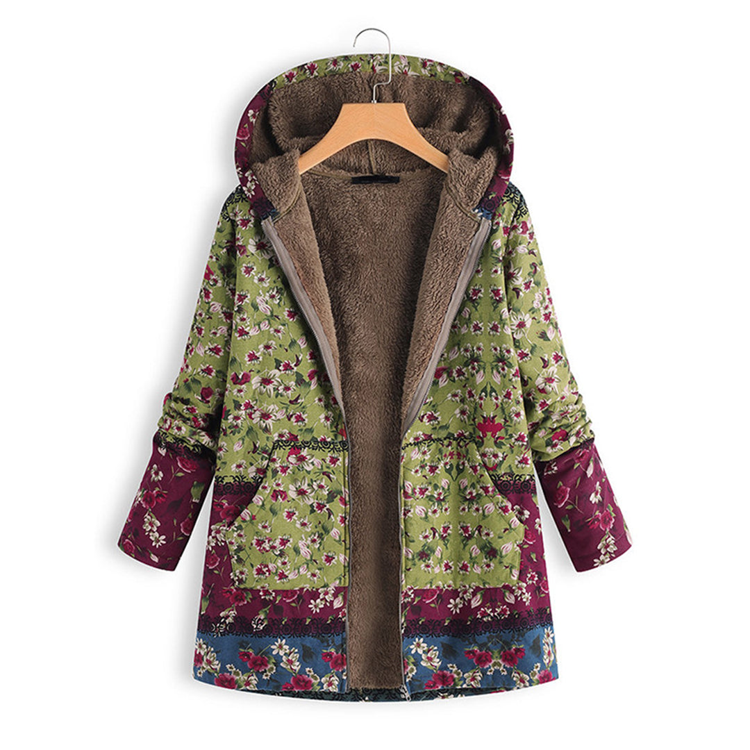 Floral Jacket for Women - Hooded - Image 2