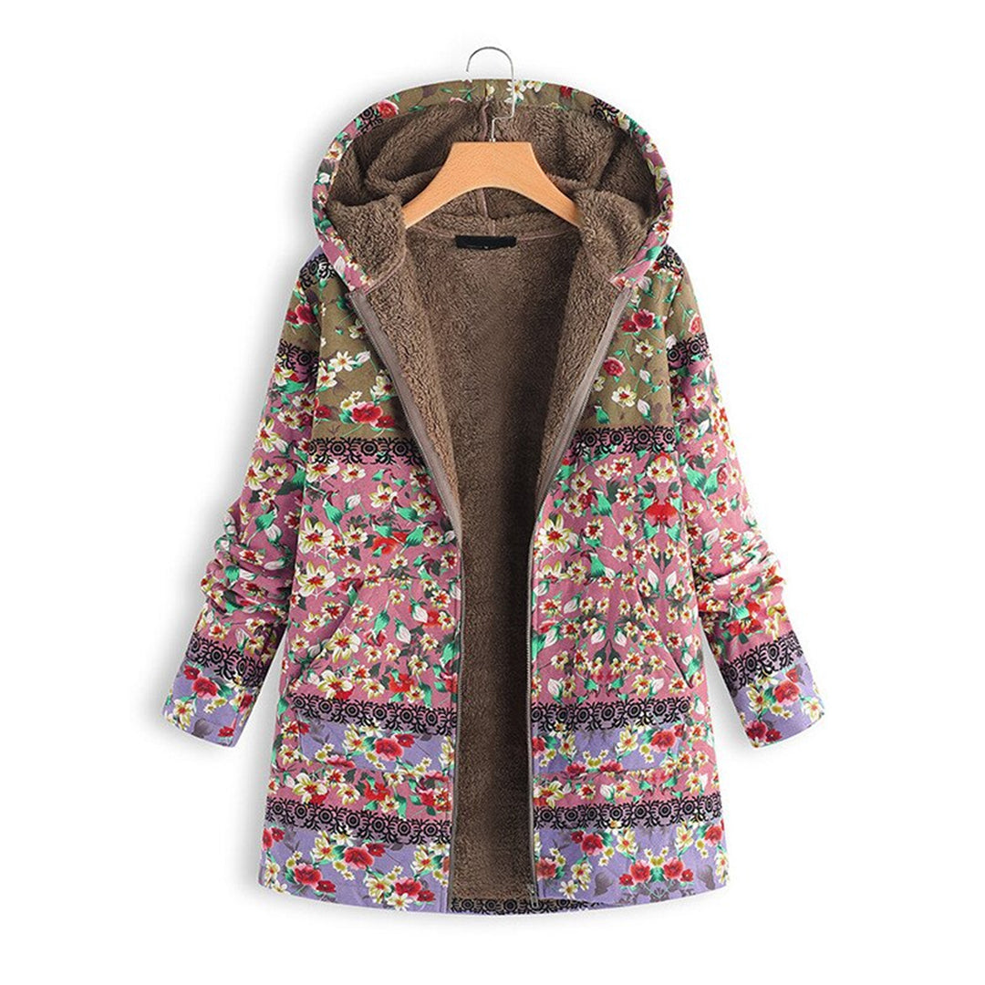 Floral Jacket for Women - Hooded - Image 3