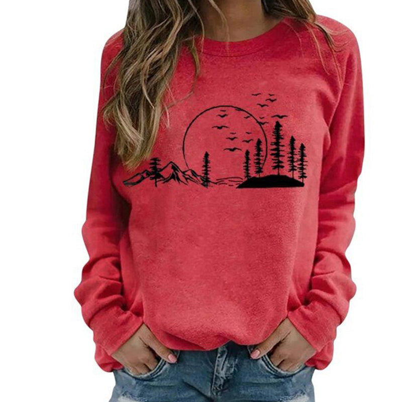 Graphic Crewneck Sweater for Women - Relaxed - Image 5