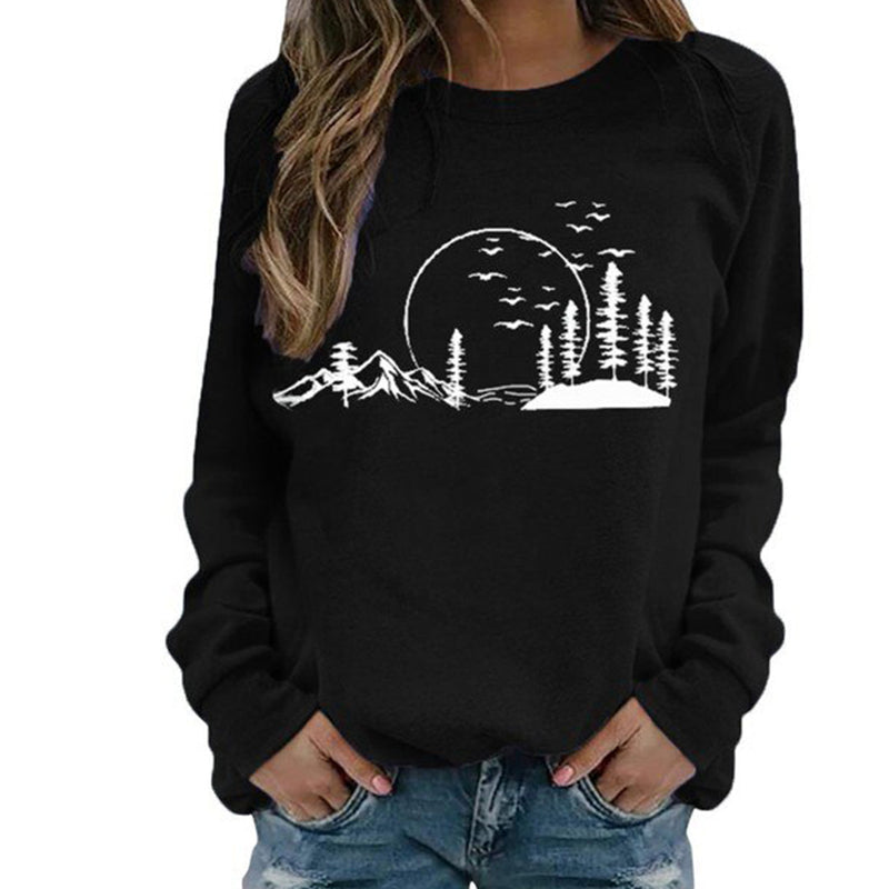Graphic Crewneck Sweater for Women - Relaxed - Image 2