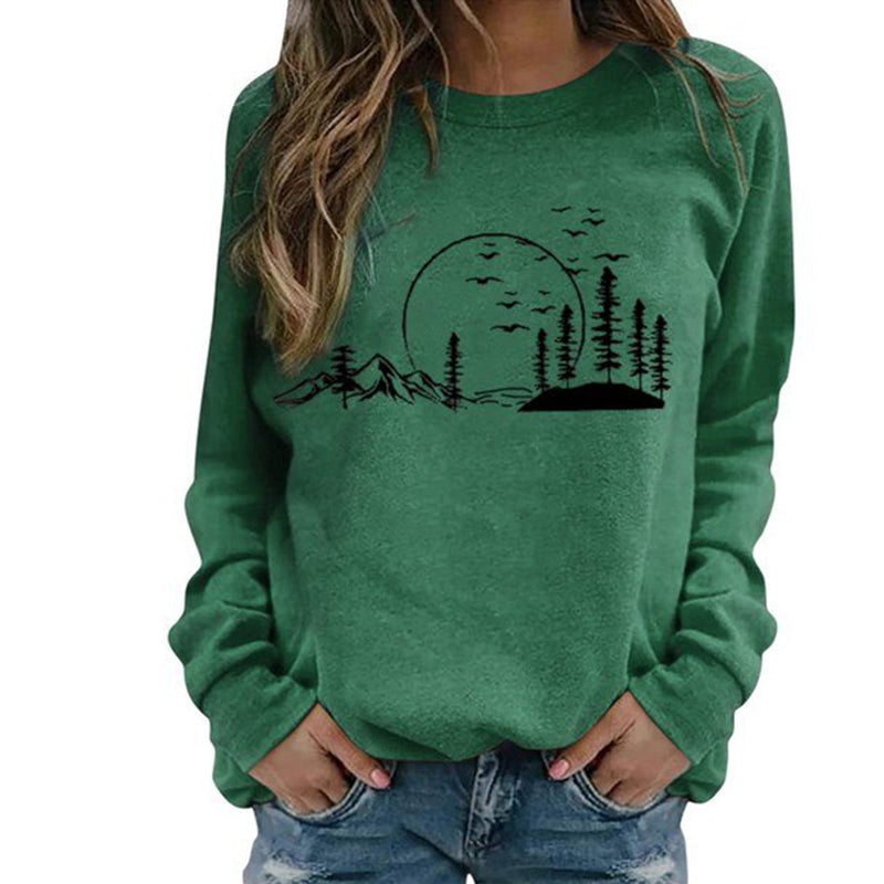 Graphic Crewneck Sweater for Women - Relaxed - Image 4