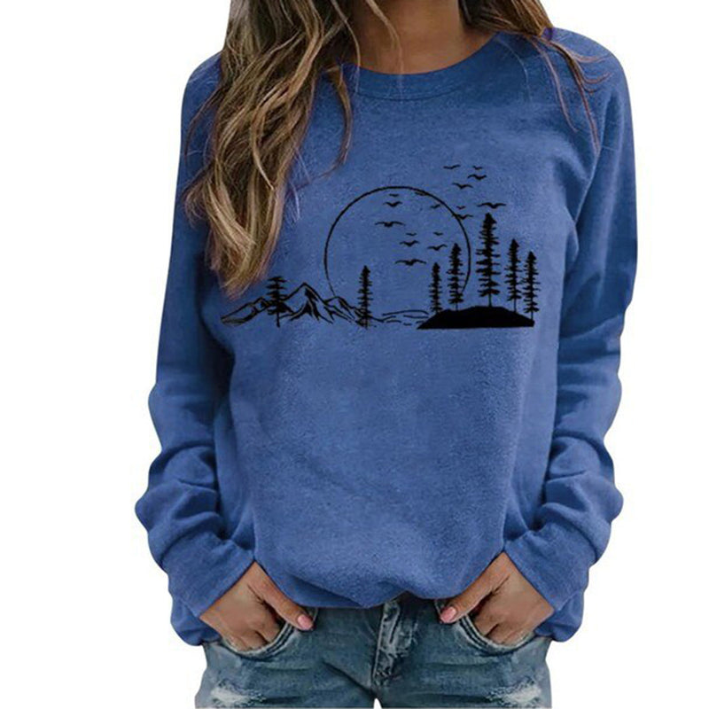 Graphic Crewneck Sweater for Women - Relaxed - Image 3