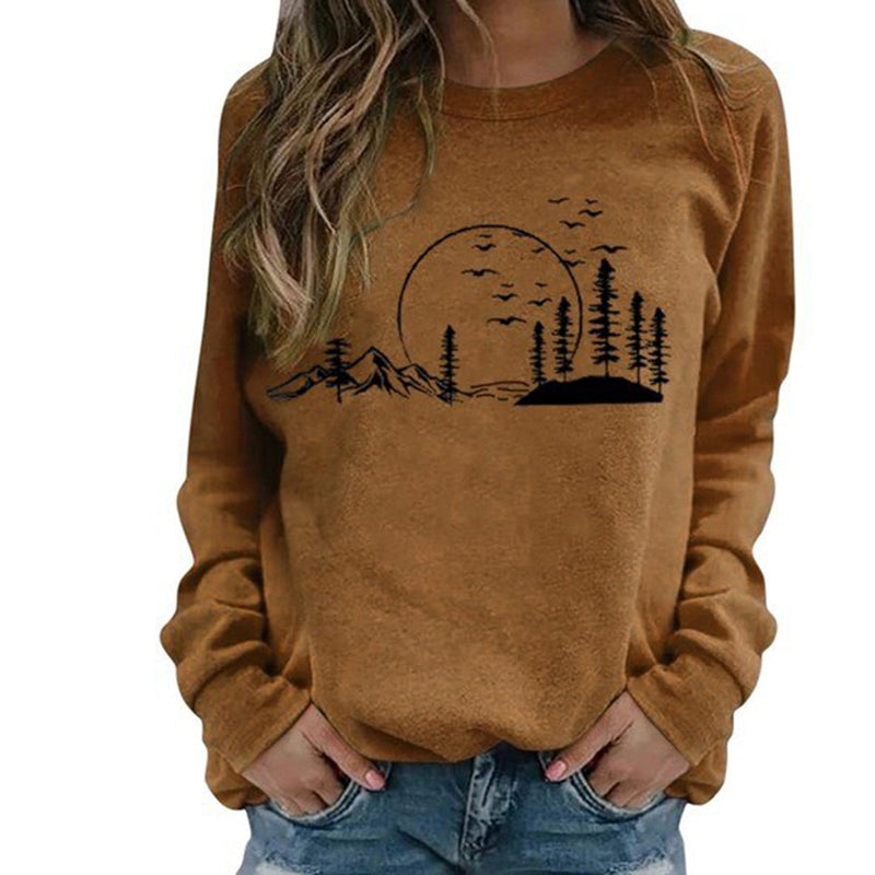 Graphic Crewneck Sweater for Women - Relaxed - Image 1