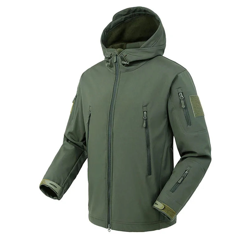 Hooded Tactical Jacket for Men - Full Zip - Image 6