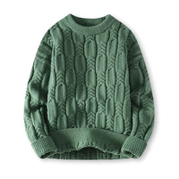 Cable Knit Sweater for Men - Crew Neck - Image 1