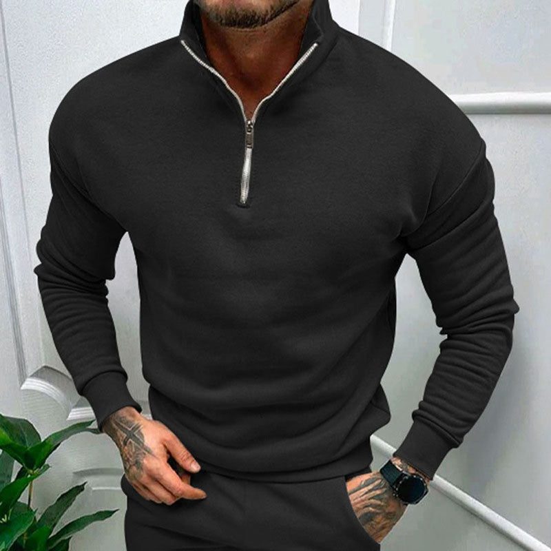 Pullover Sweater for Men - Quarter Zip - Image 6