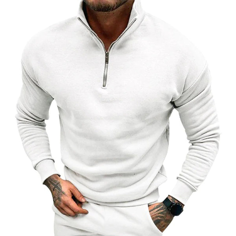 Pullover Sweater for Men - Quarter Zip - Image 1