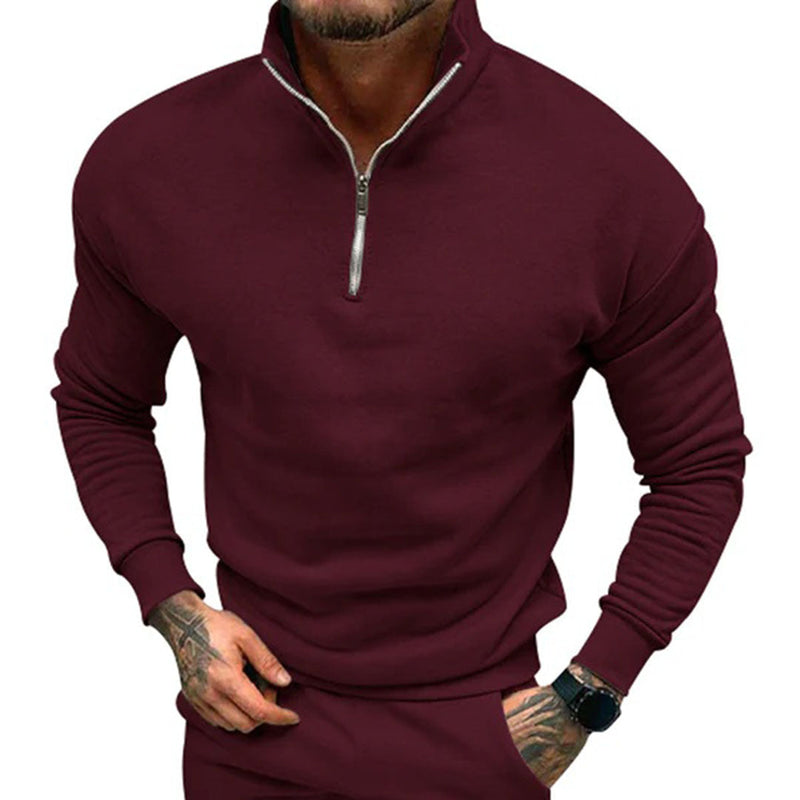 Pullover Sweater for Men - Quarter Zip - Image 11