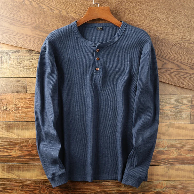 Henley Sweater for Men - Crew Neck - Image 5