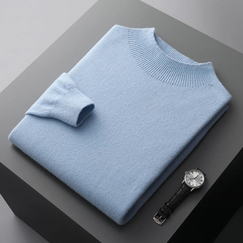 Mock Neck Sweater for Men - Long Sleeve - Image 9