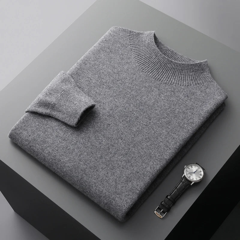 Mock Neck Sweater for Men - Long Sleeve - Image 6