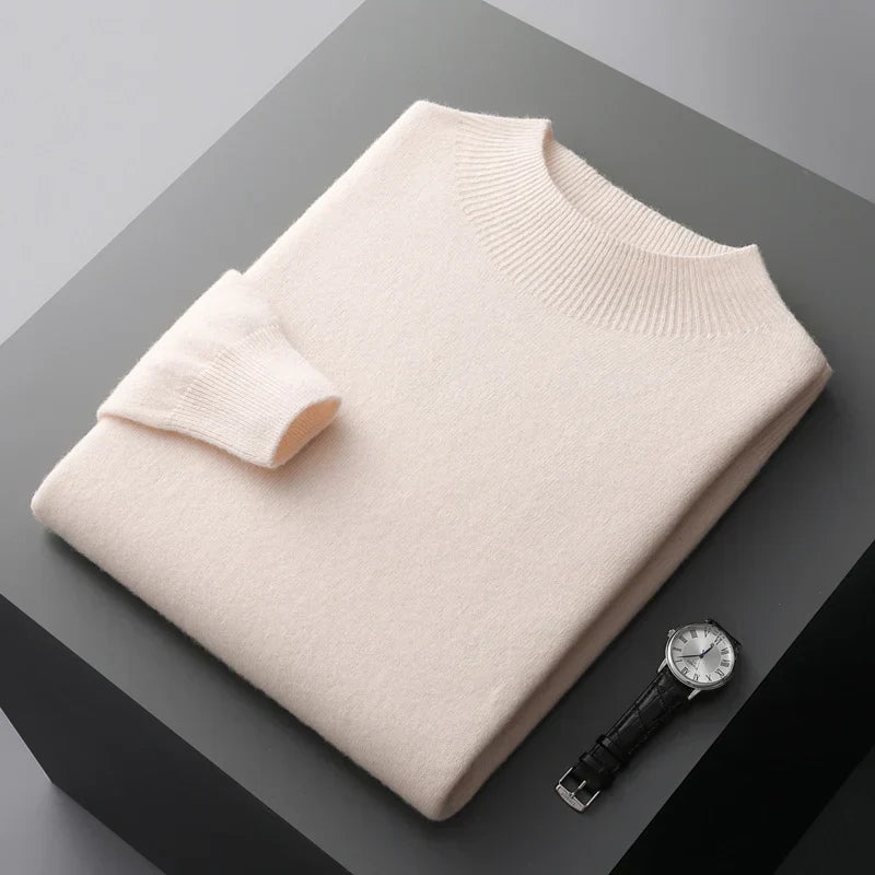 Mock Neck Sweater for Men - Long Sleeve - Image 8