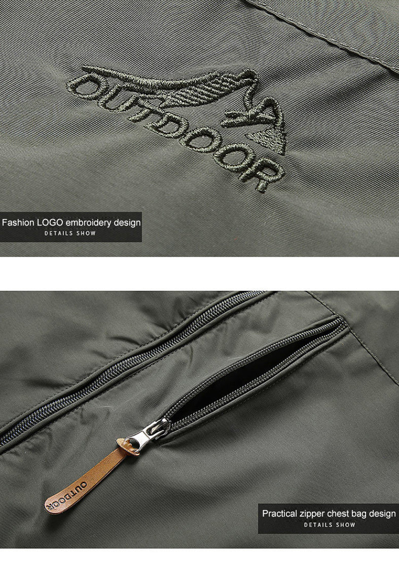 Hooded Casual Jacket for Men - Full Zip - Image 9