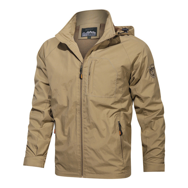 Lightweight Hooded Jacket for Men - Full Zip - Image 4