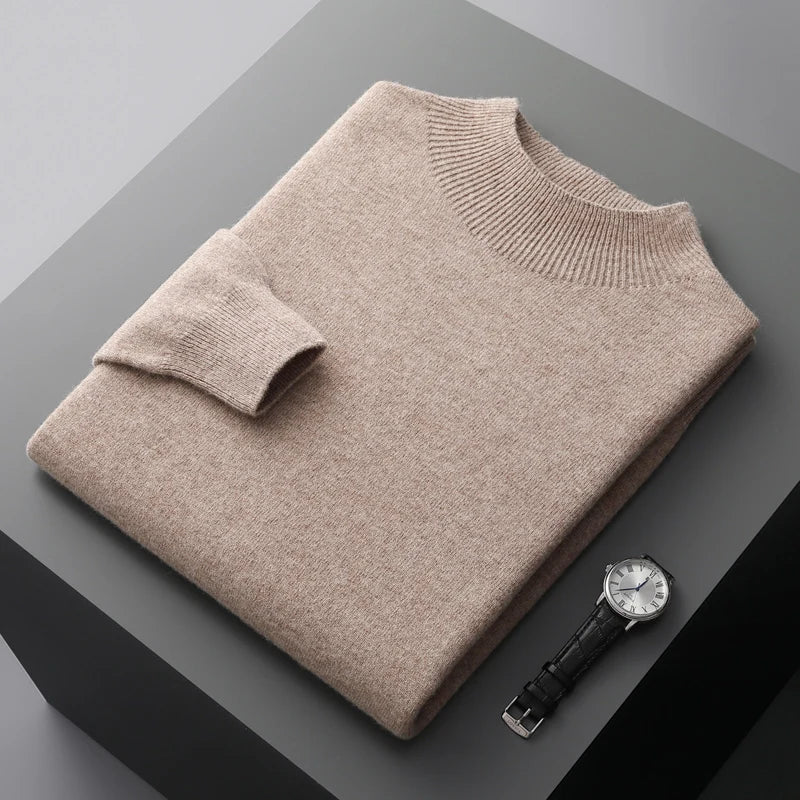 Mock Neck Sweater for Men - Long Sleeve - Image 7