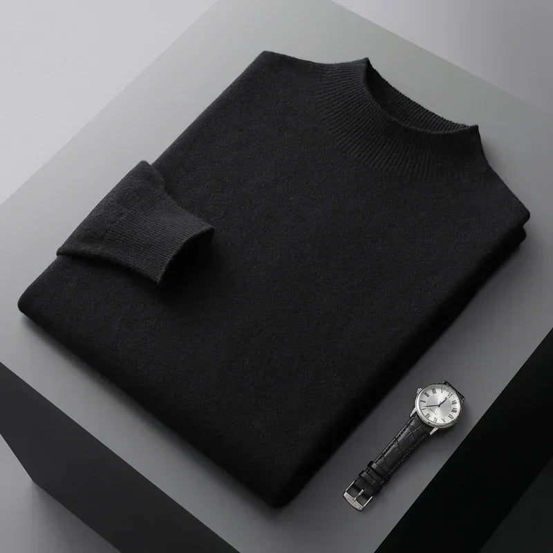 Mock Neck Sweater for Men - Long Sleeve - Image 5