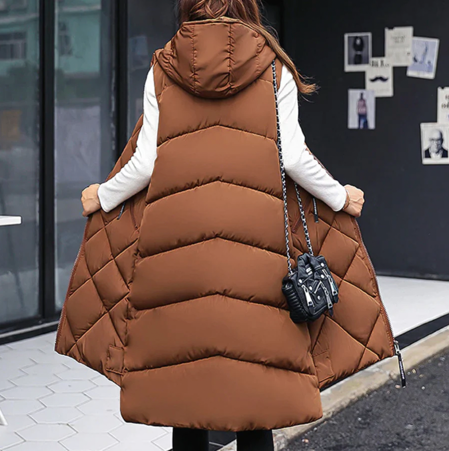 Puffer Vest Coat for Women - Hooded - Image 2