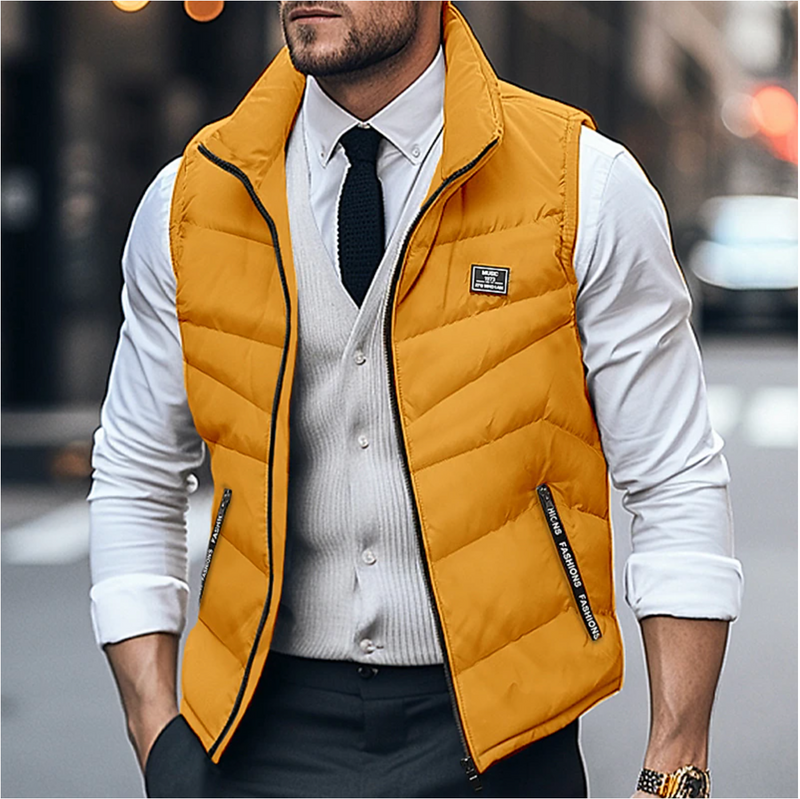 Puffer Vest for Men - Zip Front - Image 4