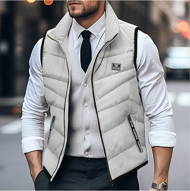 Puffer Vest for Men - Zip Front - Image 5