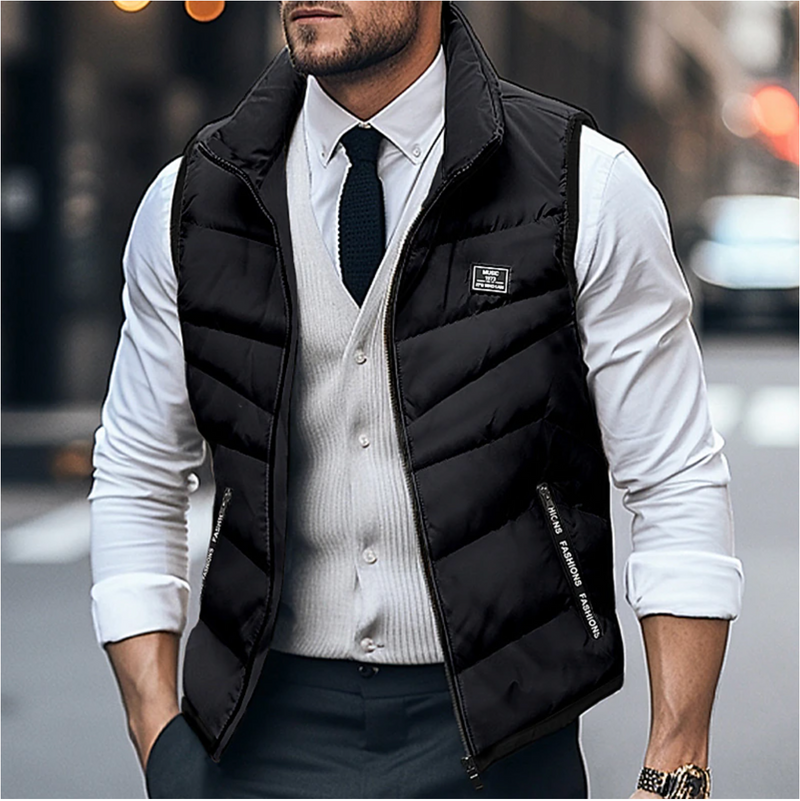 Puffer Vest for Men - Zip Front - Image 3