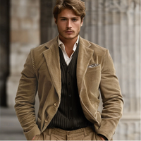 Corduroy Jacket for Men - Notch Lapel - Image 1
