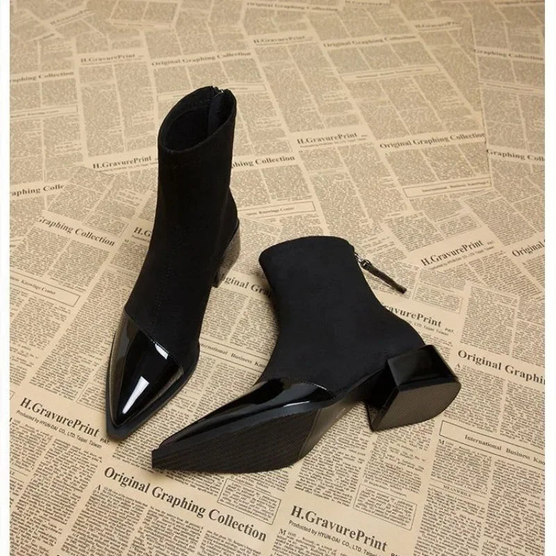 Ankle Boots for Women - Pointed Toe - Image 5