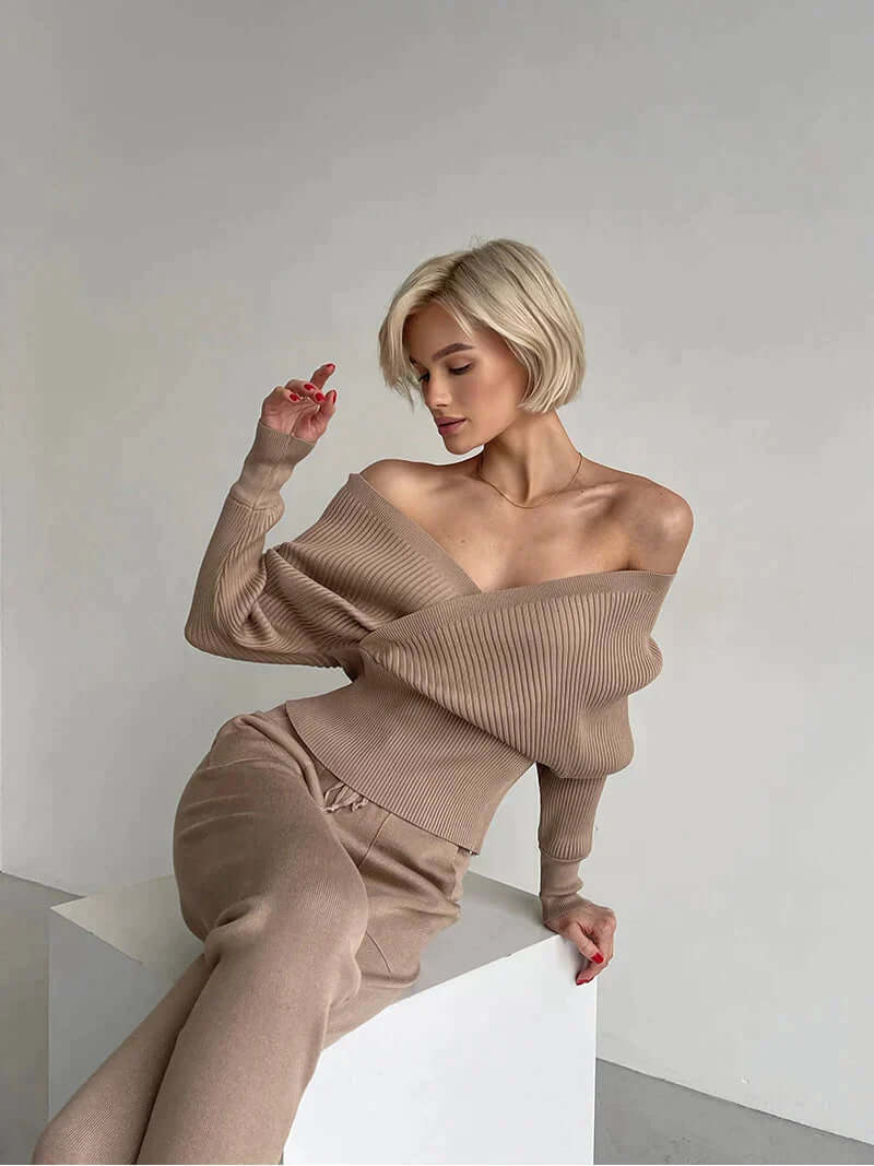 Wrap Sweater for Women - V-Neck - Image 10