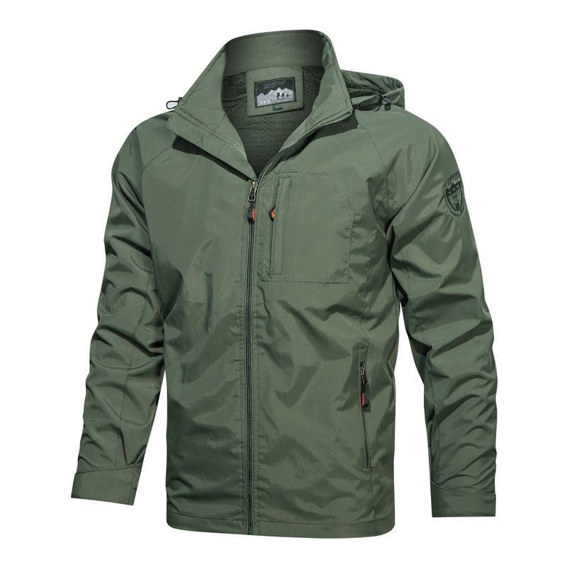 Lightweight Hooded Jacket for Men - Full Zip - Image 1