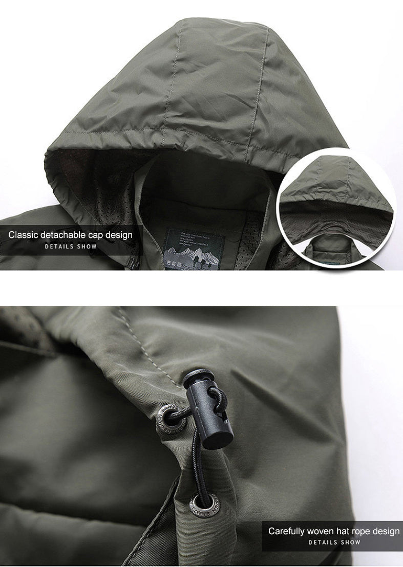 Hooded Casual Jacket for Men - Full Zip - Image 8