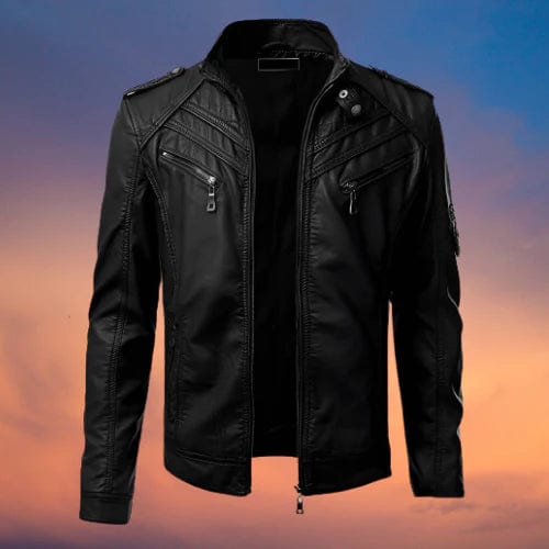 Biker Jacket for Men - Slim Fit - Image 2