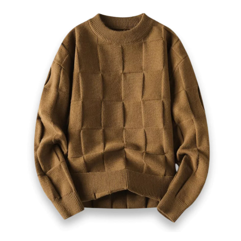Crew Neck Sweater for Men - Textured - Image 1