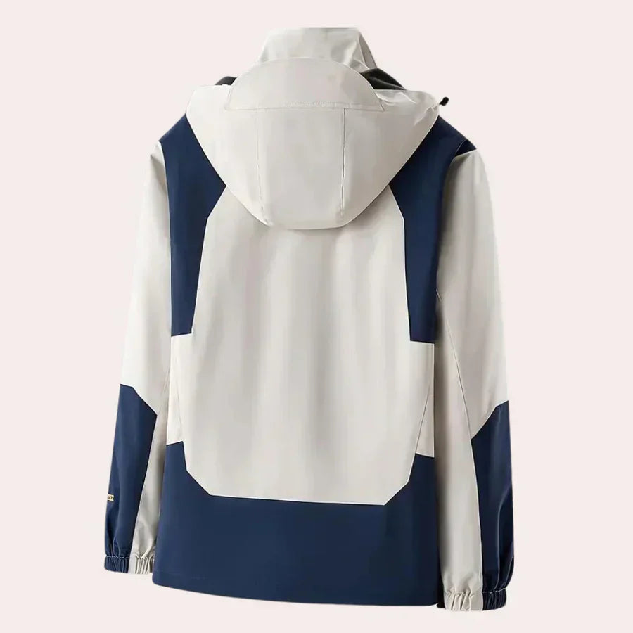 Hooded Color Block Jacket for Men - Long Sleeve - Image 2