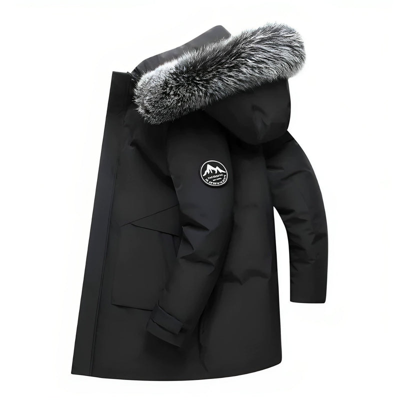 Hooded Jacket for Men - Fur Hood - Image 1