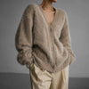 V-Neck Cardigan Sweater for Women - Button-Down - Image 1