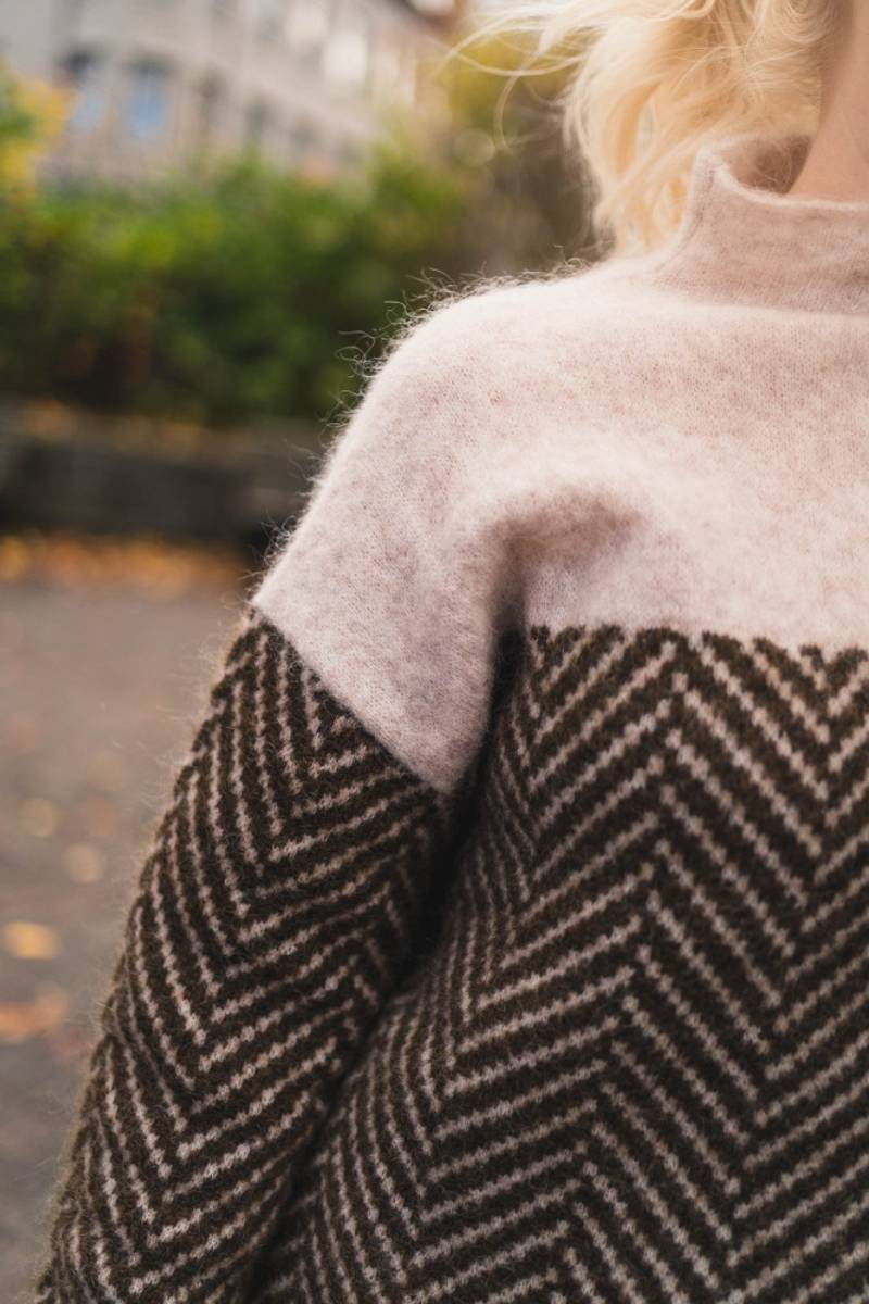 Turtleneck Color Block Sweater for Women - Long Sleeve - Image 2