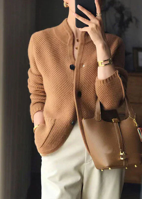Crew Neck Cardigan for Women - Button Front - Image 1
