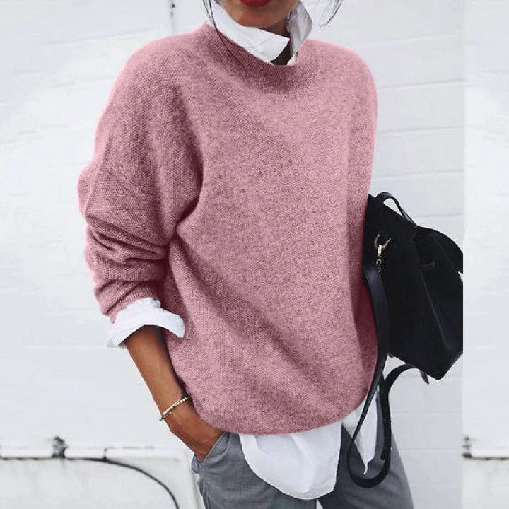 Crew Neck Sweater for Women - Long Sleeve - Image 3