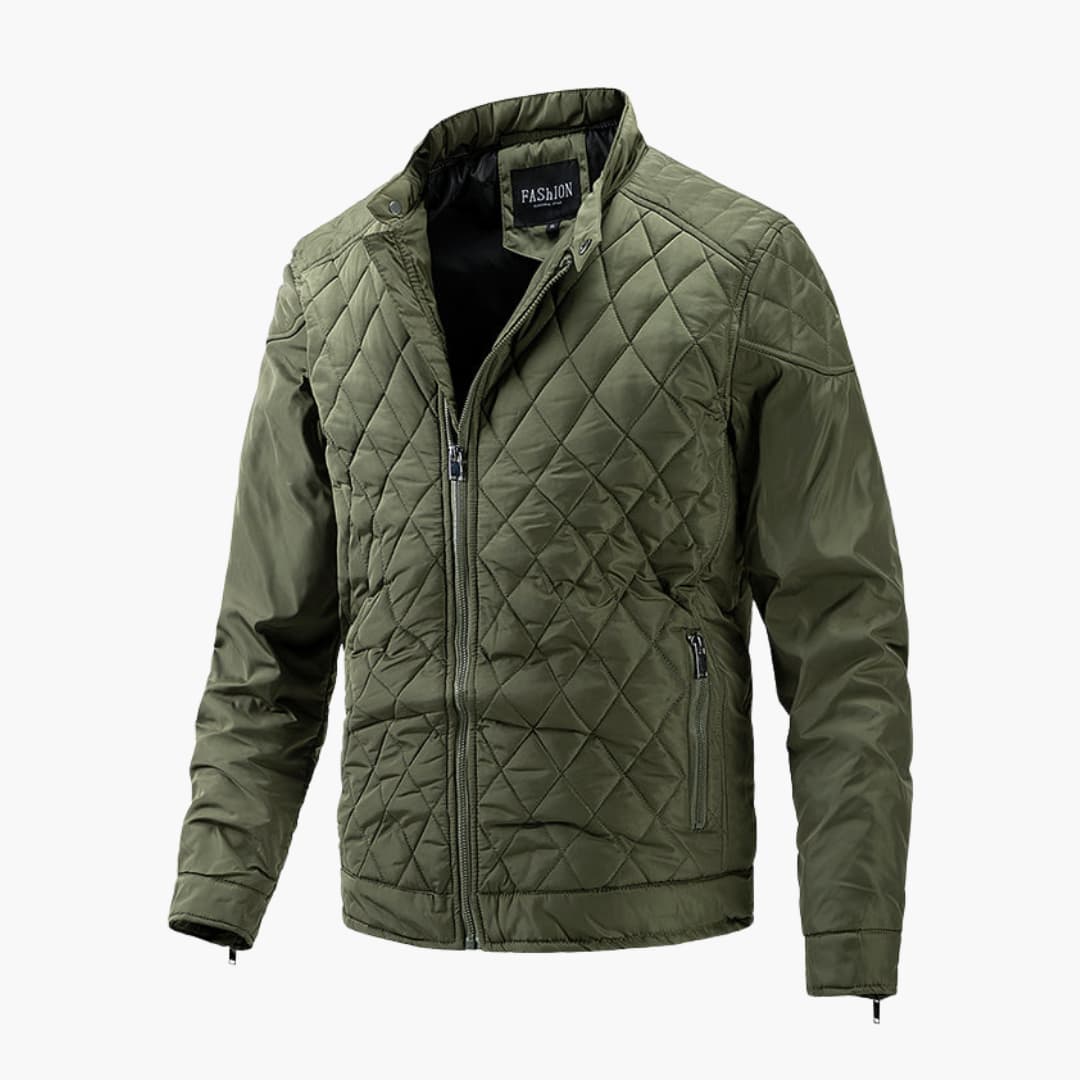 Quilted Jacket for Men - Full Zip - Image 5