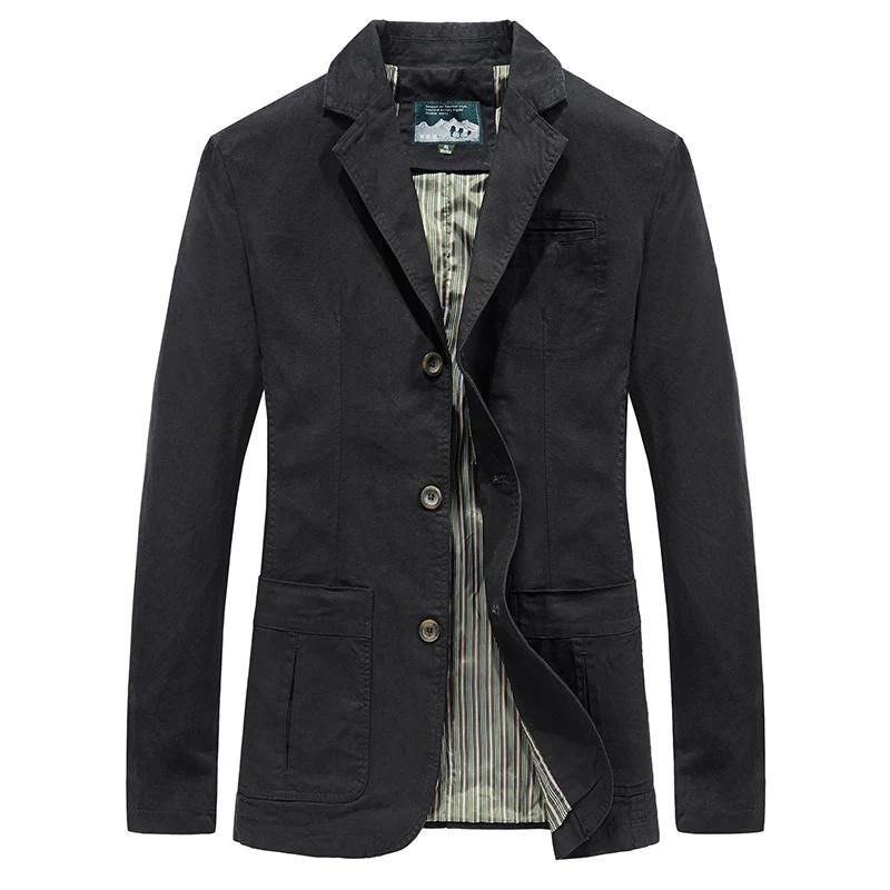 Casual Blazer for Men - Notched Lapel Two-Button Closure - Image 9