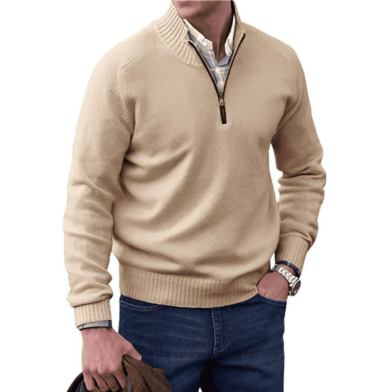 Quarter-Zip Sweater for Men - Long Sleeve - Image 1