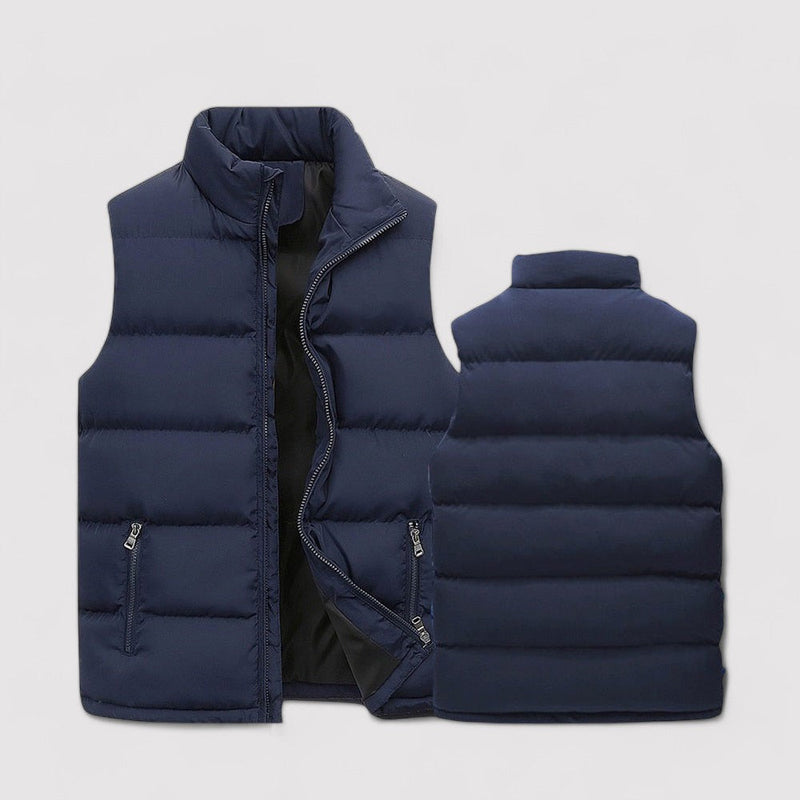 Puffer Vest Jacket for Men - Stand Collar - Image 2