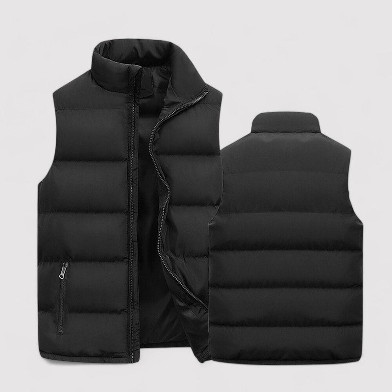 Puffer Vest Jacket for Men - Stand Collar - Image 3