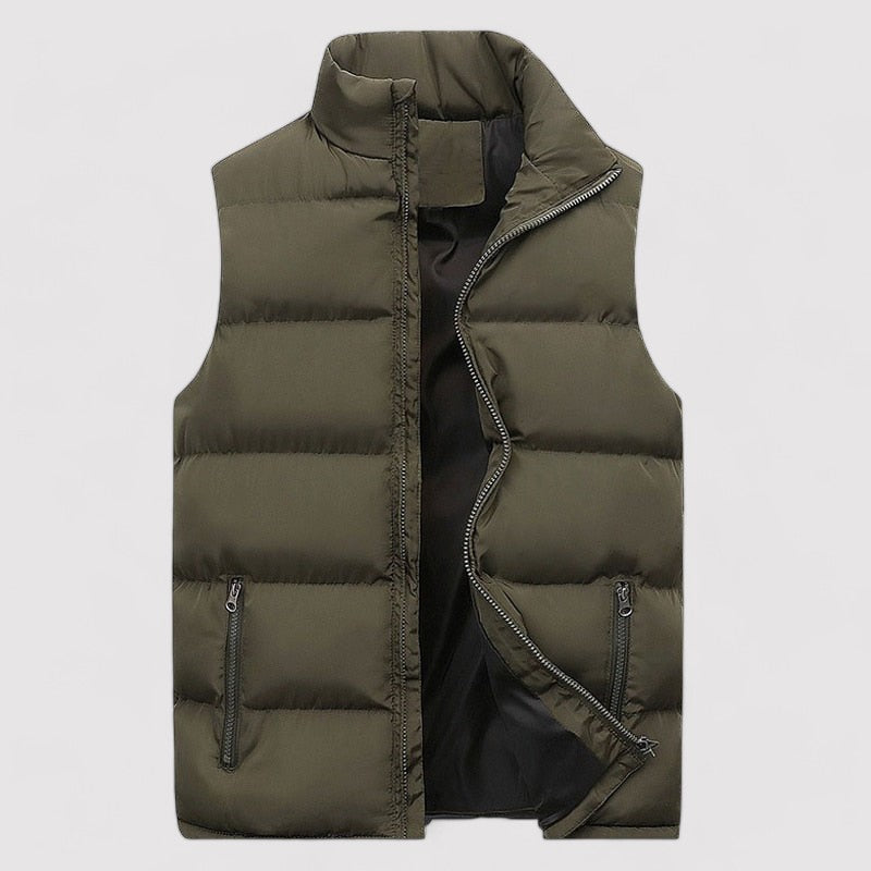 Puffer Vest Jacket for Men - Stand Collar - Image 7