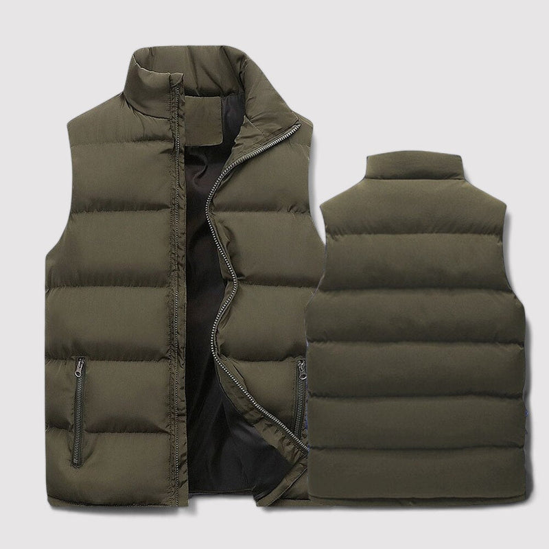 Puffer Vest Jacket for Men - Stand Collar - Image 4