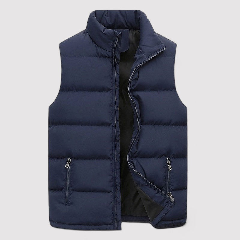 Puffer Vest Jacket for Men - Stand Collar - Image 1