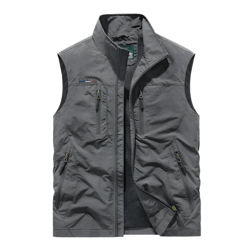 Sleeveless Jacket Vest for Men - Zip Up - Image 3