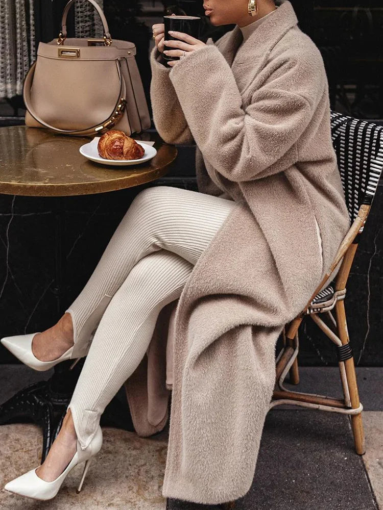  Long Oversized Coat for Women - Relaxed - Image 5