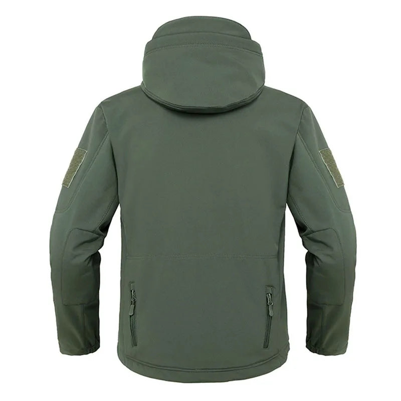 Hooded Tactical Jacket for Men - Full Zip - Image 4